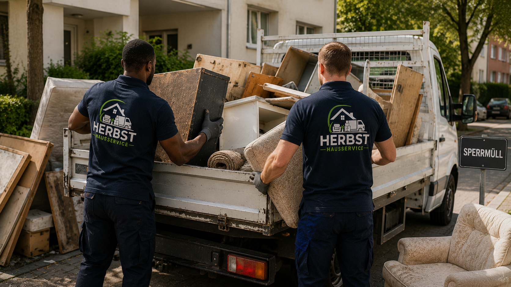 Sperrmüll und Kartons zur Entsorgung